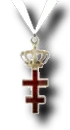 Cruz de la Orden (Venera) pendiente de cinta Blanca