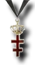 Cruz de la Orden (Venera) pendiente de cinta negra