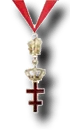 Cruz de la Orden (Venera) pendiente de cinta Roja